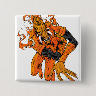 Badge Carré 5 Cm Larfleeze - Agent Orange 7
