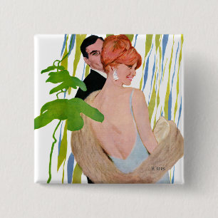 Badge Carré 5 Cm L'argent dans son esprit