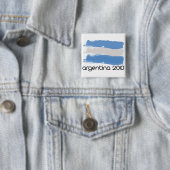 Badge Carré 5 Cm L'Argentine 2010 (En situation)