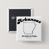 Badge Carré 5 Cm L'ARKANSAS - T-shirts et Gea "de DEVISE d'ÉTAT de (Devant & derrière)