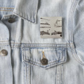 Badge Carré 5 Cm L'arme à feu et son développement (En situation)