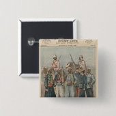 Badge Carré 5 Cm L'armée coloniale (Devant & derrière)