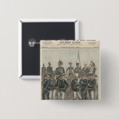 Badge Carré 5 Cm L'armée italienne (Devant & derrière)