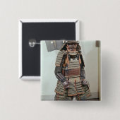 Badge Carré 5 Cm L'armure samouraï du guerrier (Devant & derrière)