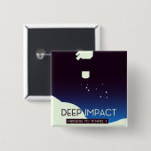 Badge Carré 5 Cm L'art spatial à impact profond (Devant & derrière)