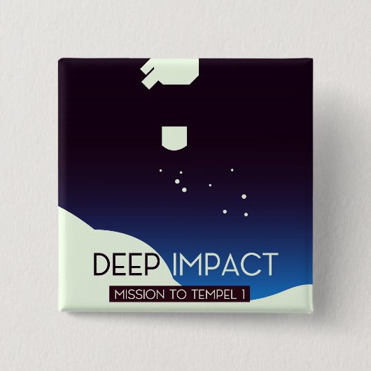 Badge Carré 5 Cm L'art spatial à impact profond (Devant)