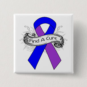 Badge Carré 5 Cm L'Arthrite Rhumatoïde Trouve Un Ruban Cure