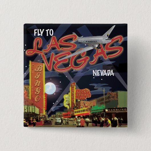 Badge Carré 5 Cm Las Vegas (Devant)