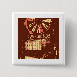 Badge Carré 5 Cm Las Vegas Slots Pop Art