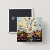 Badge Carré 5 Cm L'ascension de notre seigneur Button (Devant & derrière)