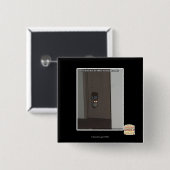 Badge Carré 5 Cm Laser Kitty (Devant & derrière)