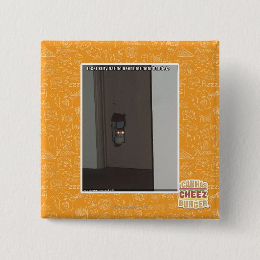 Badge Carré 5 Cm Laser Kitty (Devant)