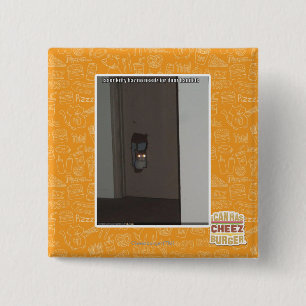 Badge Carré 5 Cm Laser Kitty