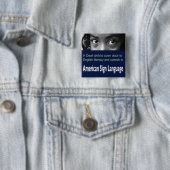 Badge Carré 5 Cm L'ASL aide l'enfant sourd à apprendre l'anglais (En situation)