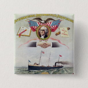 Badge Carré 5 Cm L'association des travailleurs portuaires