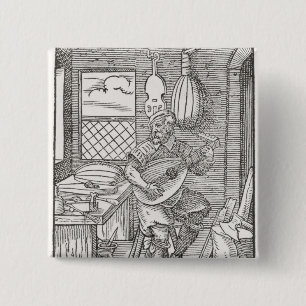 Badge Carré 5 Cm L'atelier du fabricant d'instrument, c.1570