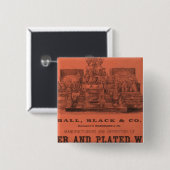 Badge Carré 5 Cm L'Atlas américain de Lining Colton (Devant & derrière)