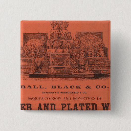 Badge Carré 5 Cm L'Atlas américain de Lining Colton (Devant)