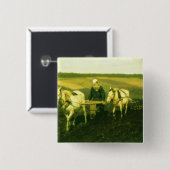 Badge Carré 5 Cm L'auteur Lev Nikolaevich Tolstoy (Devant & derrière)