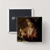 Badge Carré 5 Cm L'auteur plus âgé (Devant & derrière)