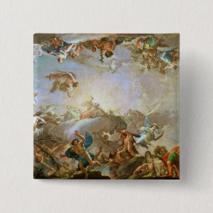 Badge Carré 5 Cm L'automne du Giants assiégeant Olympe, 1764 (oi