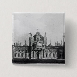 Badge Carré 5 Cm L'avant occidental du pavillon de Brighton