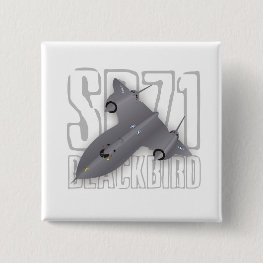 Badge Carré 5 Cm L'avion d'espion supersonique le plus rapide : (Devant)