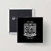 Badge Carré 5 Cm L'avocat peut le Divorcer (Devant & derrière)