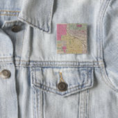 Badge Carré 5 Cm Lawrence, Kansas (En situation)