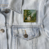 Badge Carré 5 Cm Le baiser (En situation)