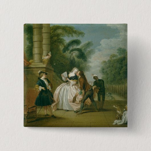 Badge Carré 5 Cm Le baiser (Devant)