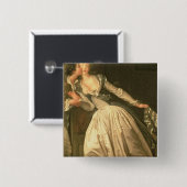Badge Carré 5 Cm Le baiser volé, c.1788 (Devant & derrière)