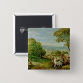 Badge Carré 5 Cm Le baptême de l'eunuque éthiopien (Devant & derrière)