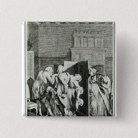 Badge Carré 5 Cm Le baron… Candide salué (Devant)