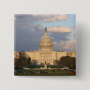 Badge Carré 5 Cm Le bâtiment du Capitole des États-Unis à