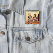 Badge Carré 5 Cm Le bébé de hippie pense que vous êtes "drôles". (En situation)