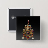 Badge Carré 5 Cm Le bijou d'Aberdeen (Devant & derrière)