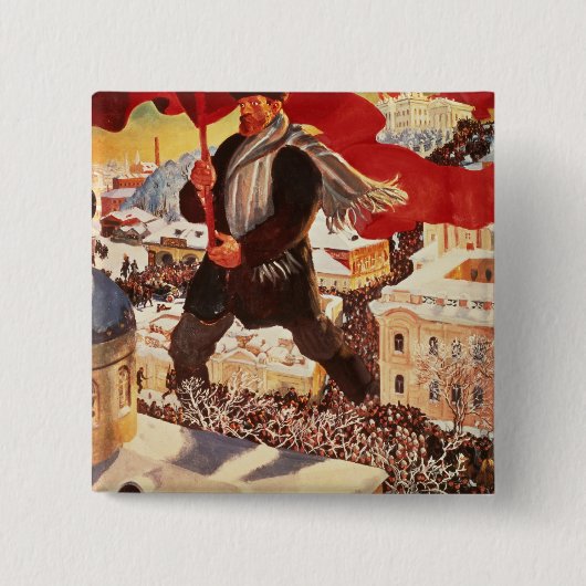Badge Carré 5 Cm Le Bolchevik, 1920 (Devant)