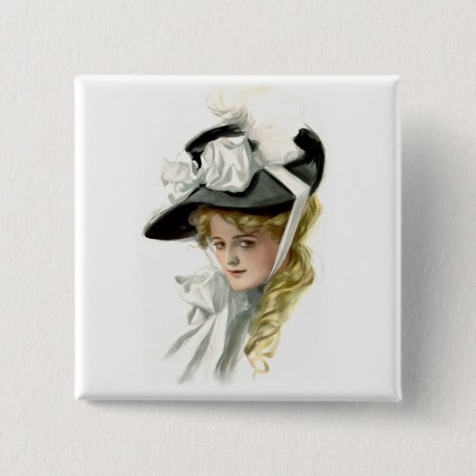 Badge Carré 5 Cm Le Bonnet noir (Devant)