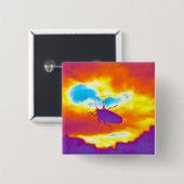 Badge Carré 5 Cm Le bourbier psychédélique (Devant & derrière)