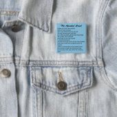 Badge Carré 5 Cm Le bouton de croyance d'apôtres (En situation)