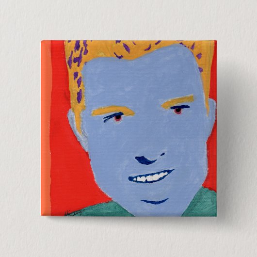 Badge Carré 5 Cm Le bouton de gros morceau (Devant)