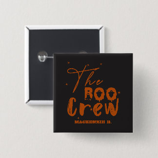 Badge Carré 5 Cm Le bouton Halloween de la bande de fantômes