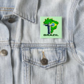 Badge Carré 5 Cm Le Brésil (En situation)