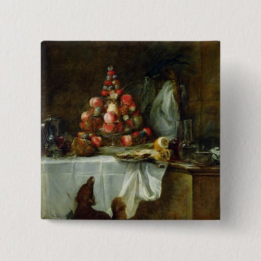 Badge Carré 5 Cm Le buffet, 1728 (Devant)