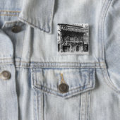 Badge Carré 5 Cm Le cabaret De "l'Enfer" à Paris (En situation)