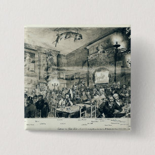 Badge Carré 5 Cm Le cabaret du Chat Noir, 1886