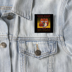 Badge Carré 5 Cm Le Café Écrit En Arrière Est Eeffoc