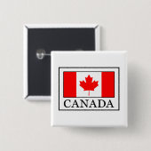 Badge Carré 5 Cm Le Canada (Devant & derrière)