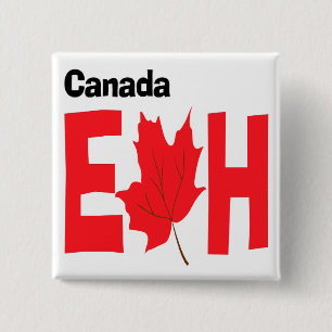 Badge Carré 5 Cm Le Canada hein
